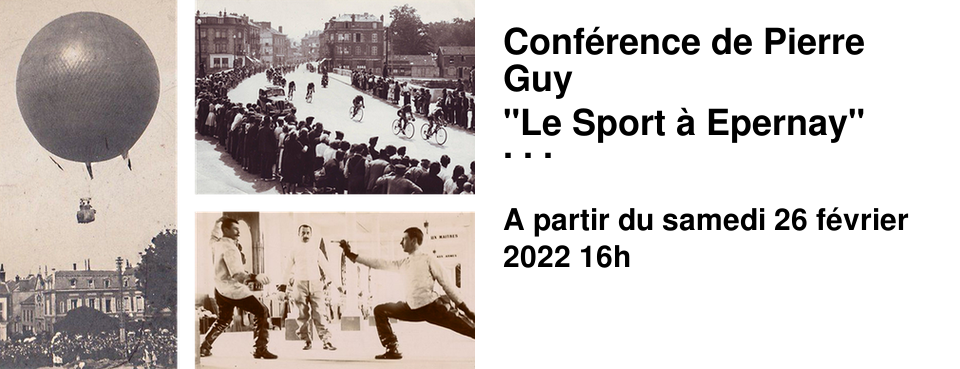 Conf�rence de Pierre Guy "Le Sport � Epernay" Samedi 26 f�vrier 16h
