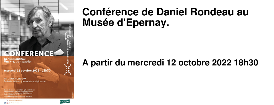 Conf�rence de Daniel Rondeau au Mus�e d'Epernay.