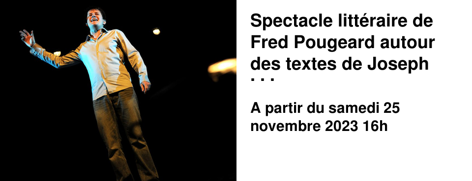 Spectacle litt�raire de Fred Pougeard autour des textes de Joseph Roth et Stefan Zweig, publi�s aux �ditions Sillage.