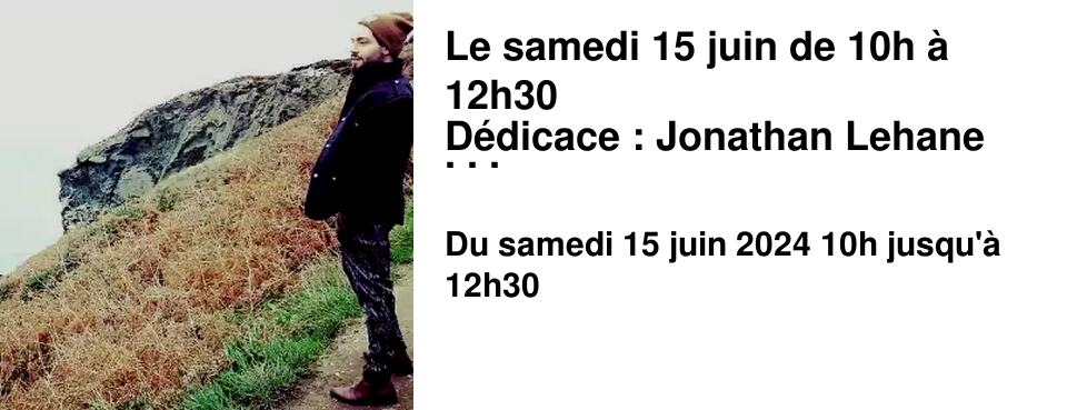 Le samedi 15 juin de 10h � 12h30 D�dicace : Jonathan Lehane Il publie "Les cons�quences du Mal", suite de son premier roman "Une soir�e lourde de cons�quences". Sortie pr�vu courant mai aux �ditions Hello.