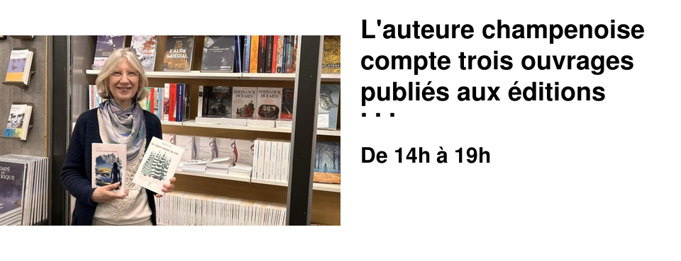 L'auteure champenoise compte trois ouvrages publi�s aux �ditions Fawkes : � Le bout du monde m'attendait �, � Un sapin tomb� du ciel � et Hania, sorci�re malgr� elle �.