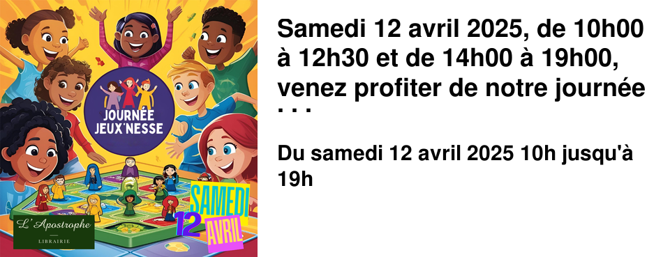 Samedi+12+avril+2025,+de+10h00+�+12h30+et+de+14h00+�+19h00,+venez+profiter+de+notre+journ�e+"Jeux'nesse"+! De+nombreux+titres+�+tester,+de+2+�+7+ans,+pour+passer+d'agr�ables+moments+en+famille