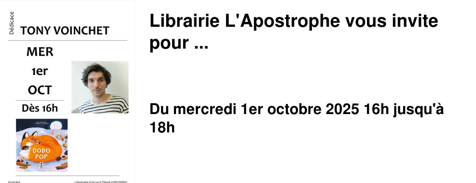 Librairie+L'Apostrophe+vous+invite+pour+...