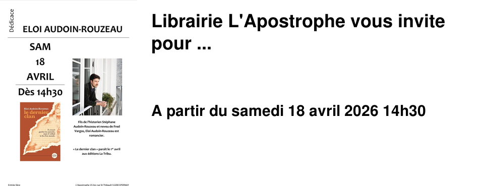 Librairie L'Apostrophe vous invite pour ...